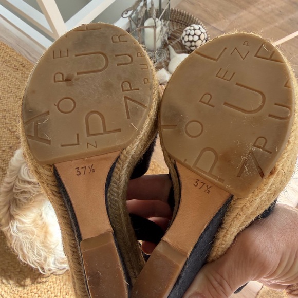 Neiman Marcus, REVOLVE Free People Brand  Wedge platform espadrille Black LOVE - Picture 7 of 10